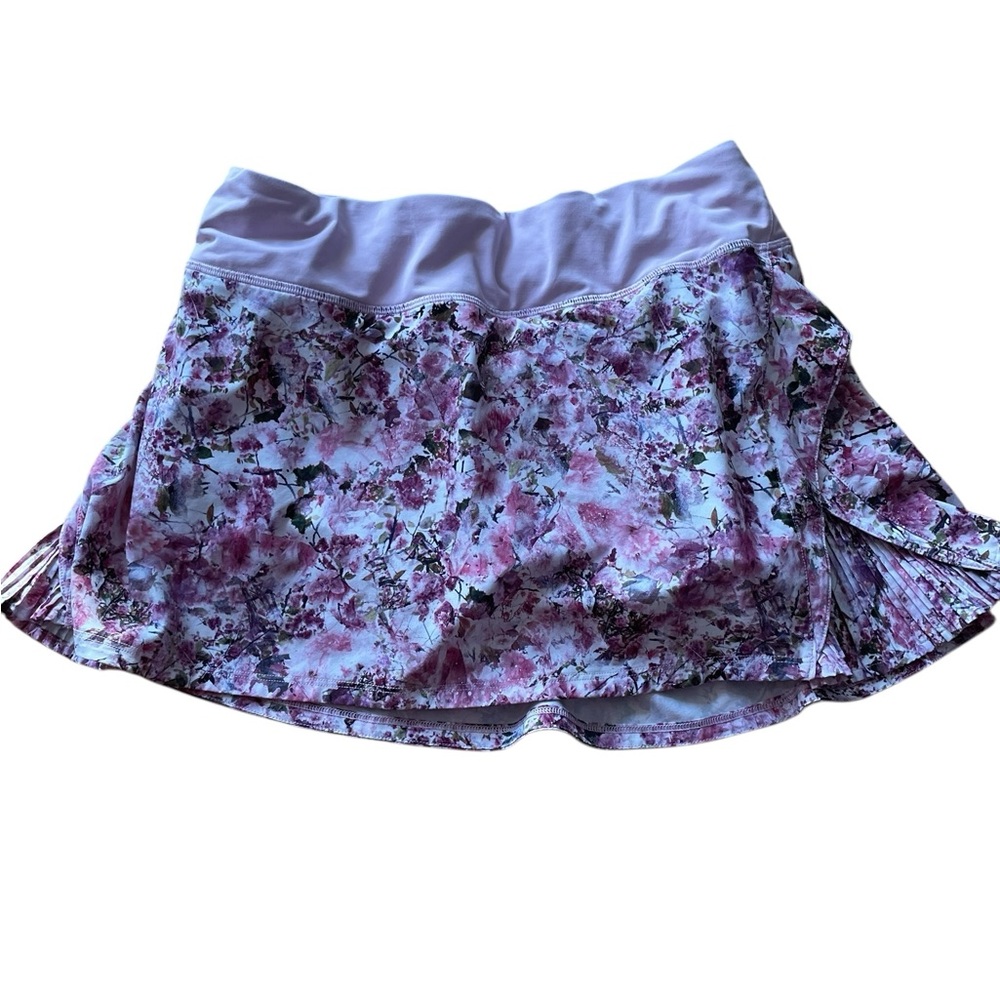 Lululemon Athletica Floral Mini Skirt in Pink and White